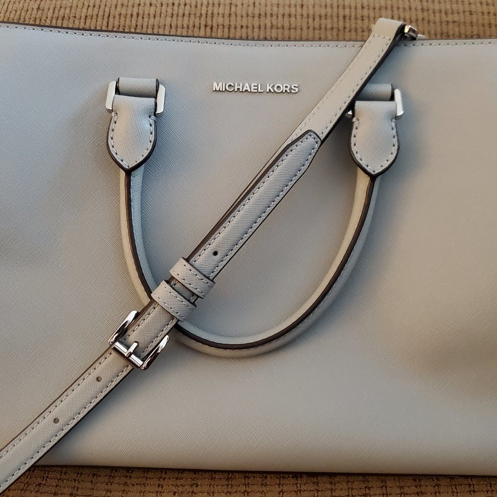 Michael Kors Saffiano Leather Medium Sutton Crossbody Handbag